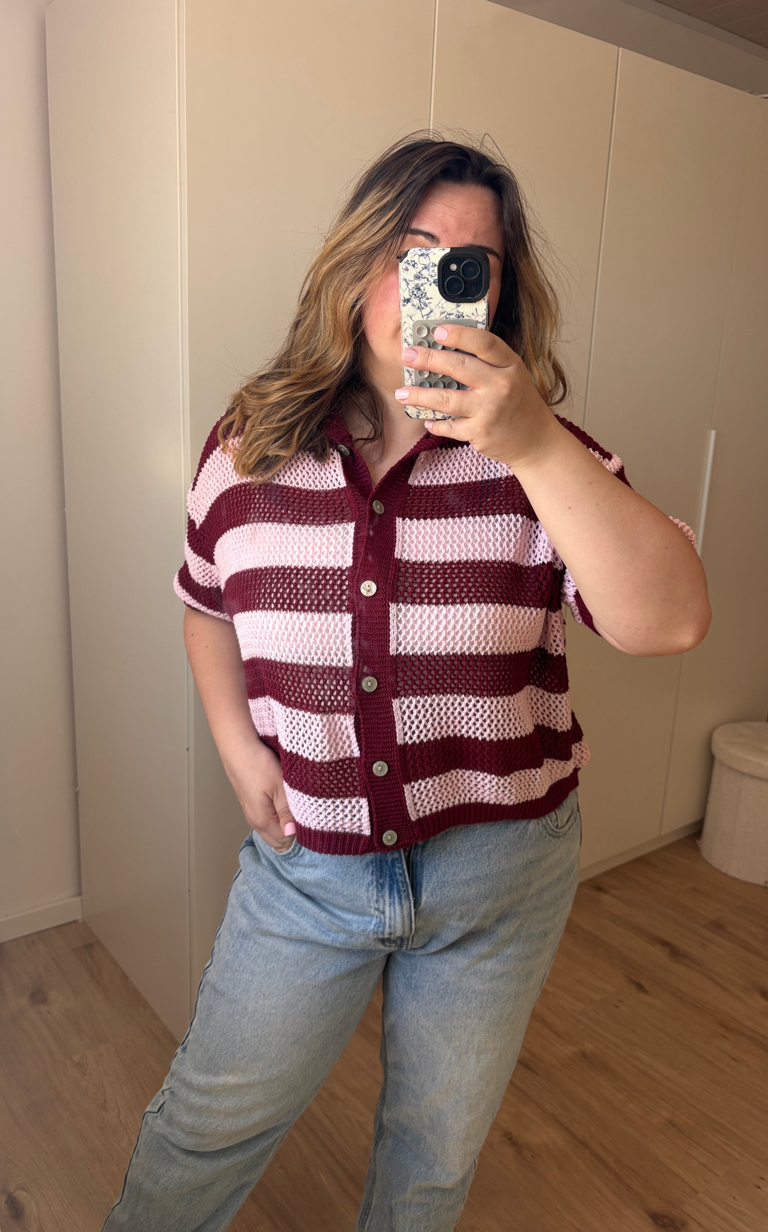 Sommer Strick Polo - versch. Farben