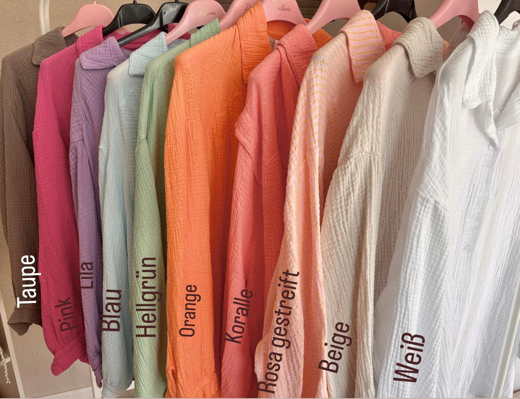 Musselin Bluse - verschiedene Farben