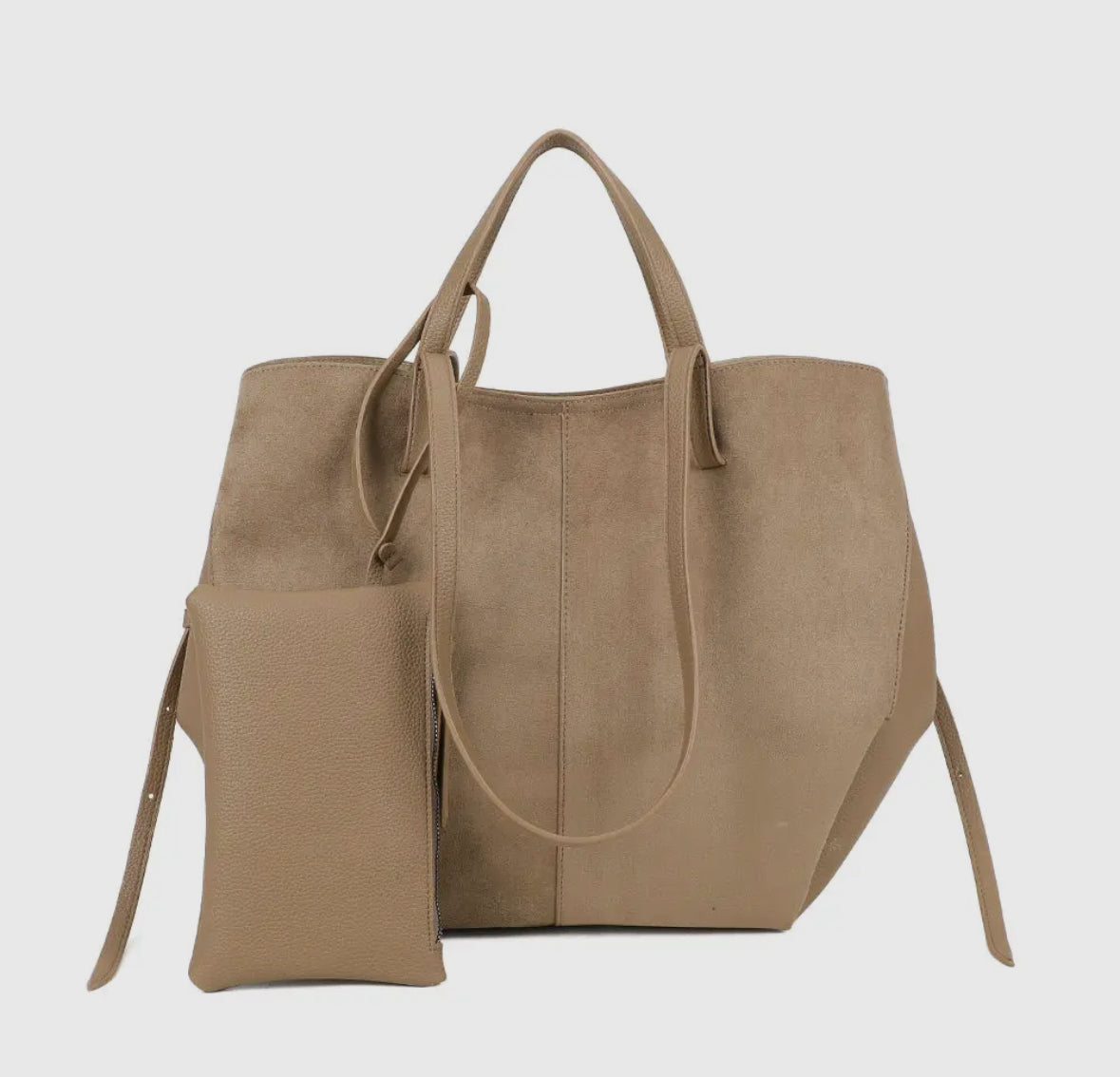 Tragetasche 'Elyssa' Wildleder & Lederoptik - verschiedene Farben