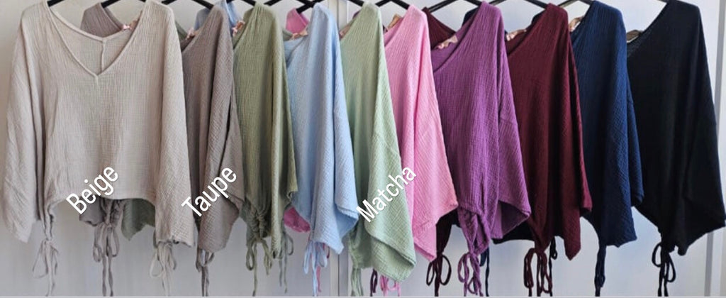 Lockere Musselinbluse
