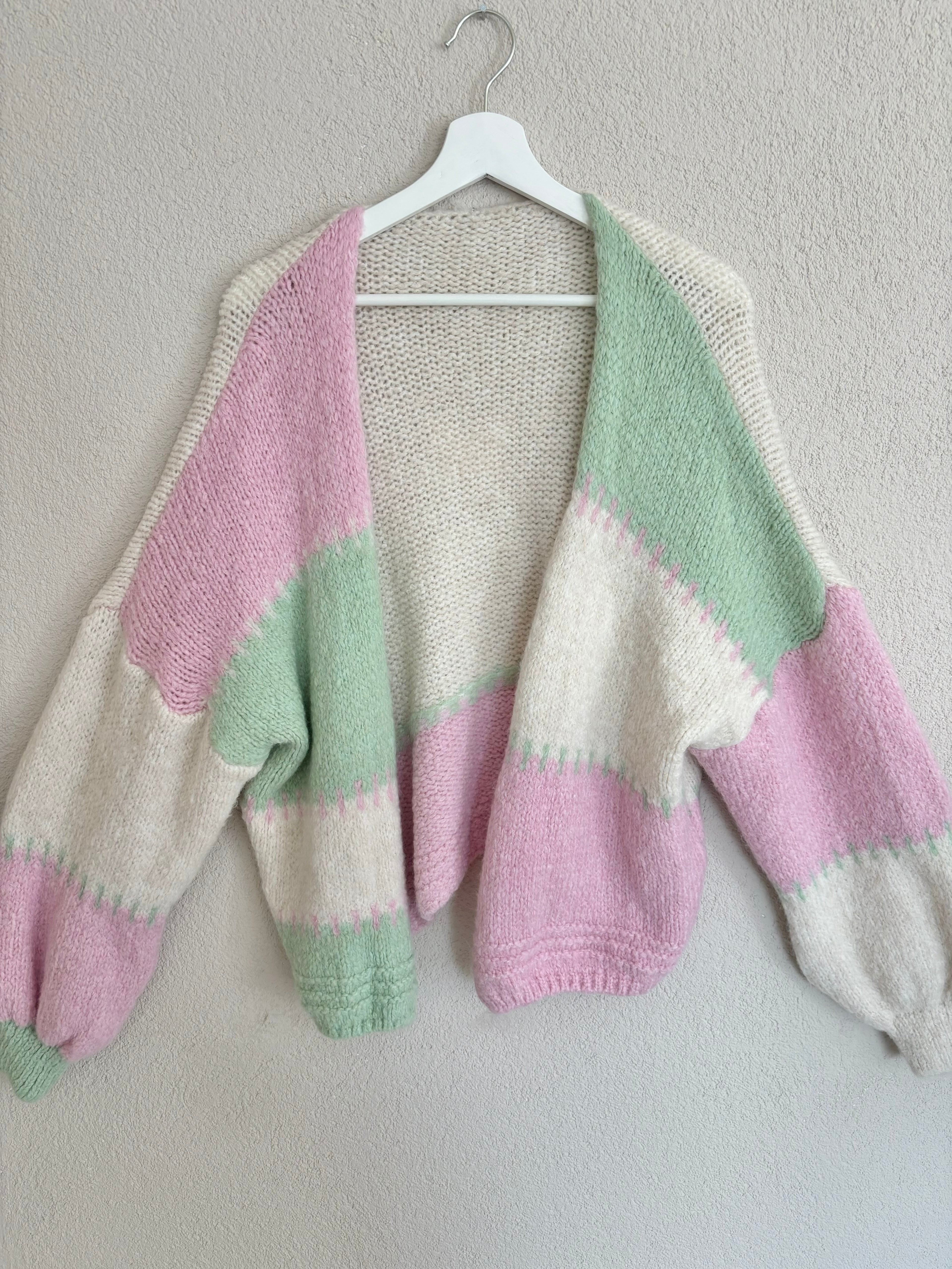 Strickjacke Matcha