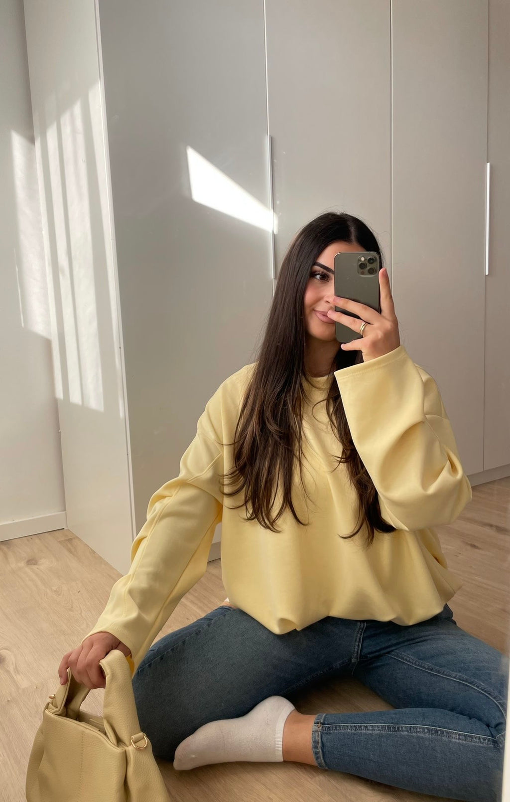 Lockeres Sweatshirt gerafft