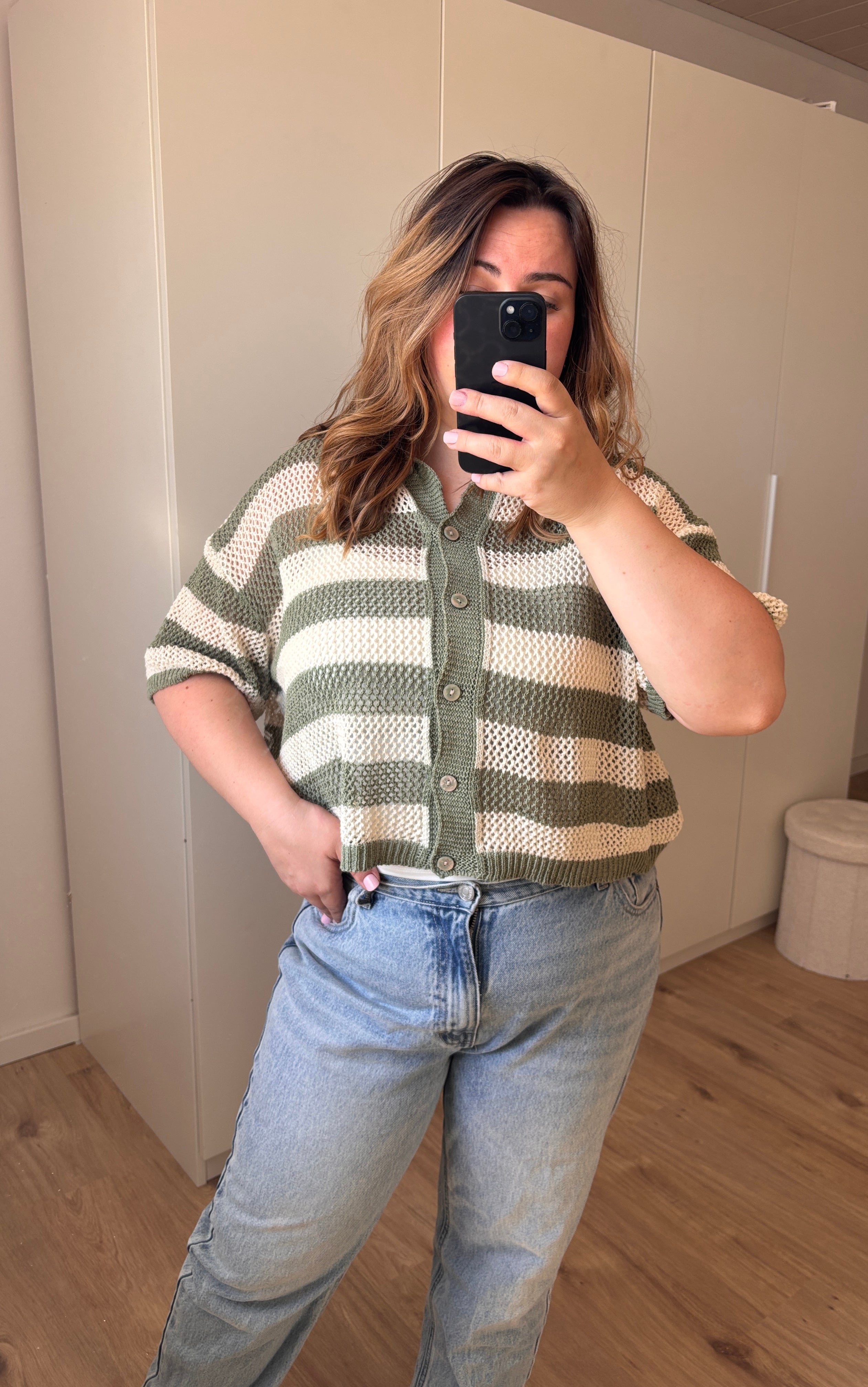 Sommer Strick Polo - versch. Farben