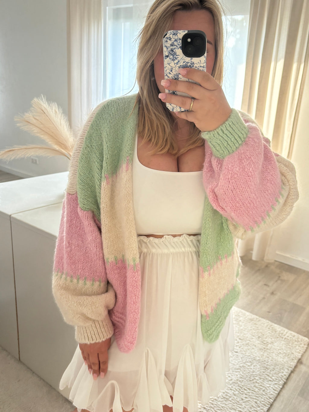 Strickjacke Matcha