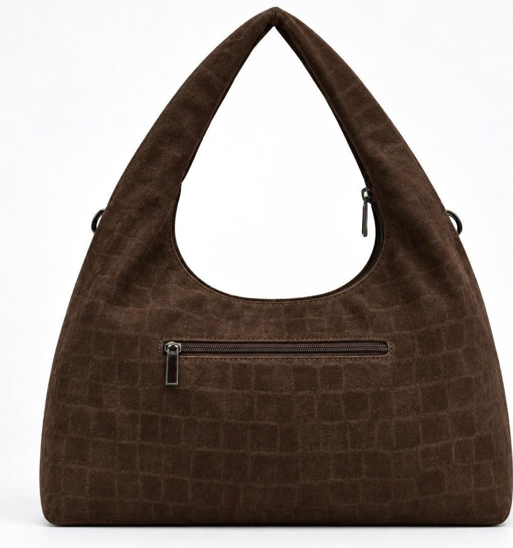 Krokotasche in Wildlederoptik