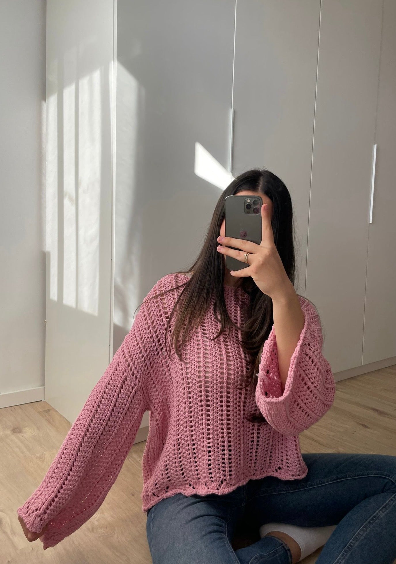 Oversize Sommer Grobstrick Pullover