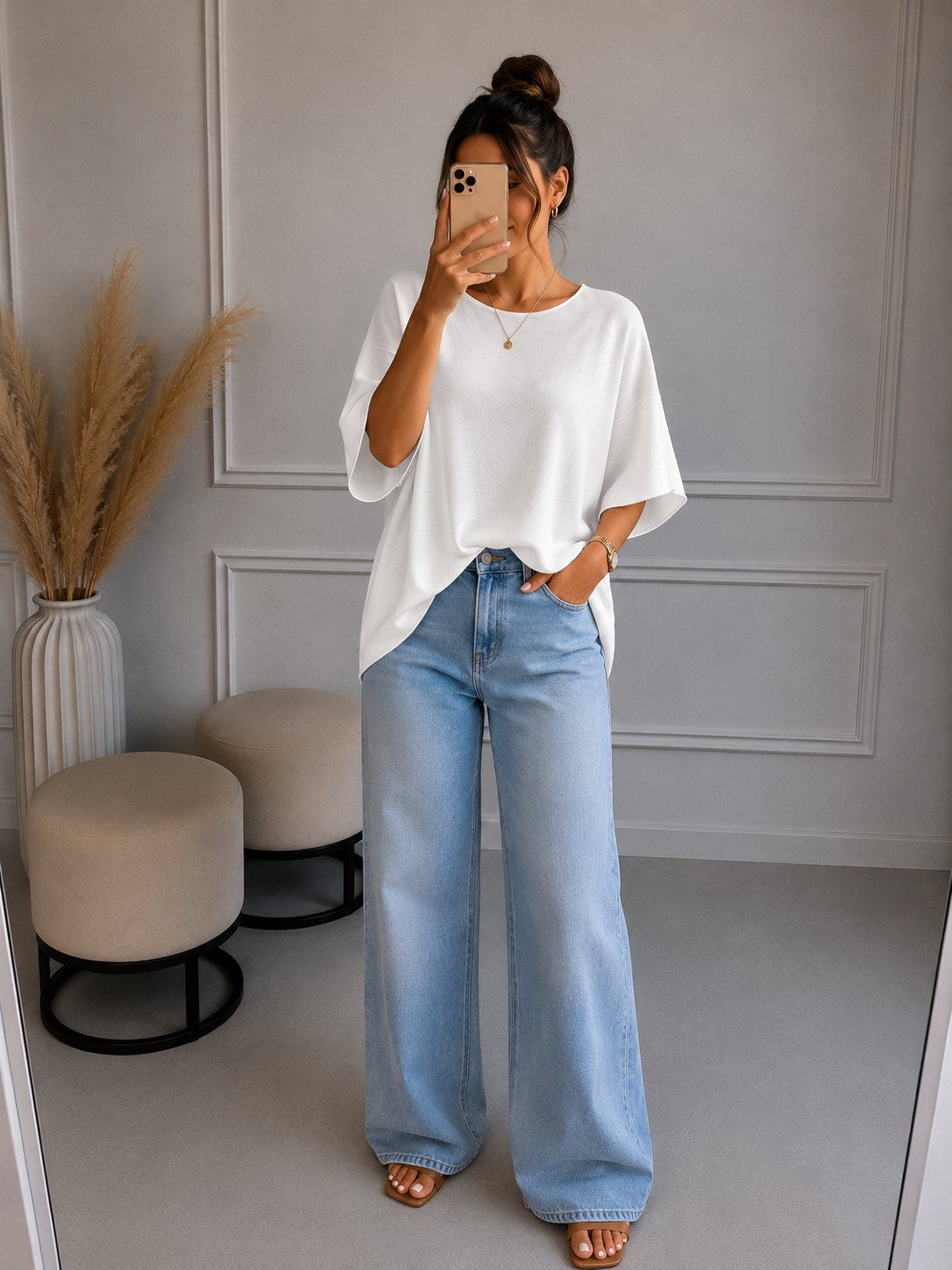 Oversized Strick T-Shirt