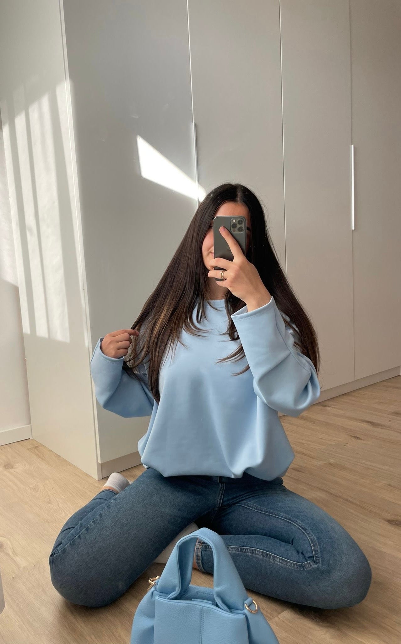 Lockeres Sweatshirt gerafft