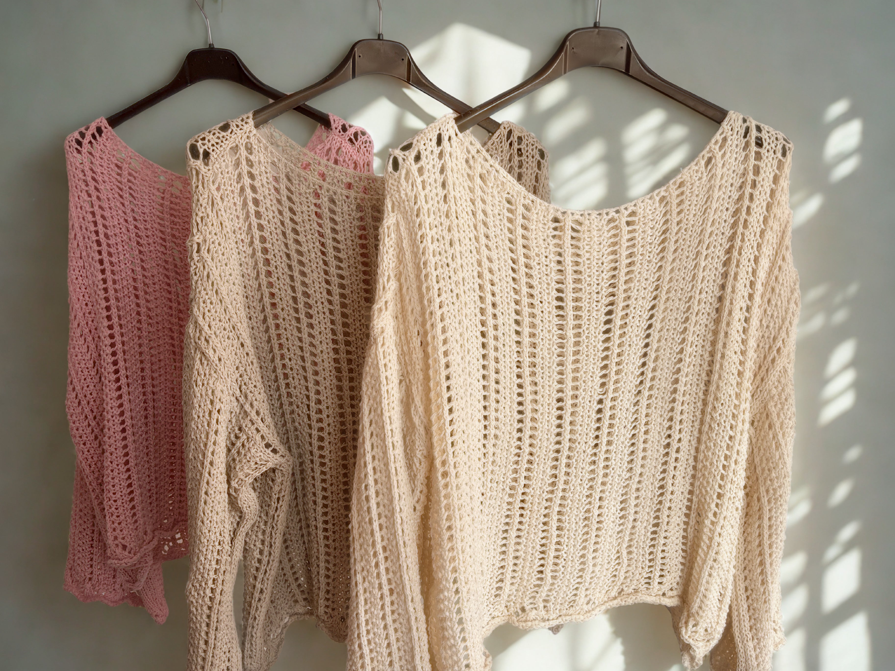 Oversize Sommer Grobstrick Pullover