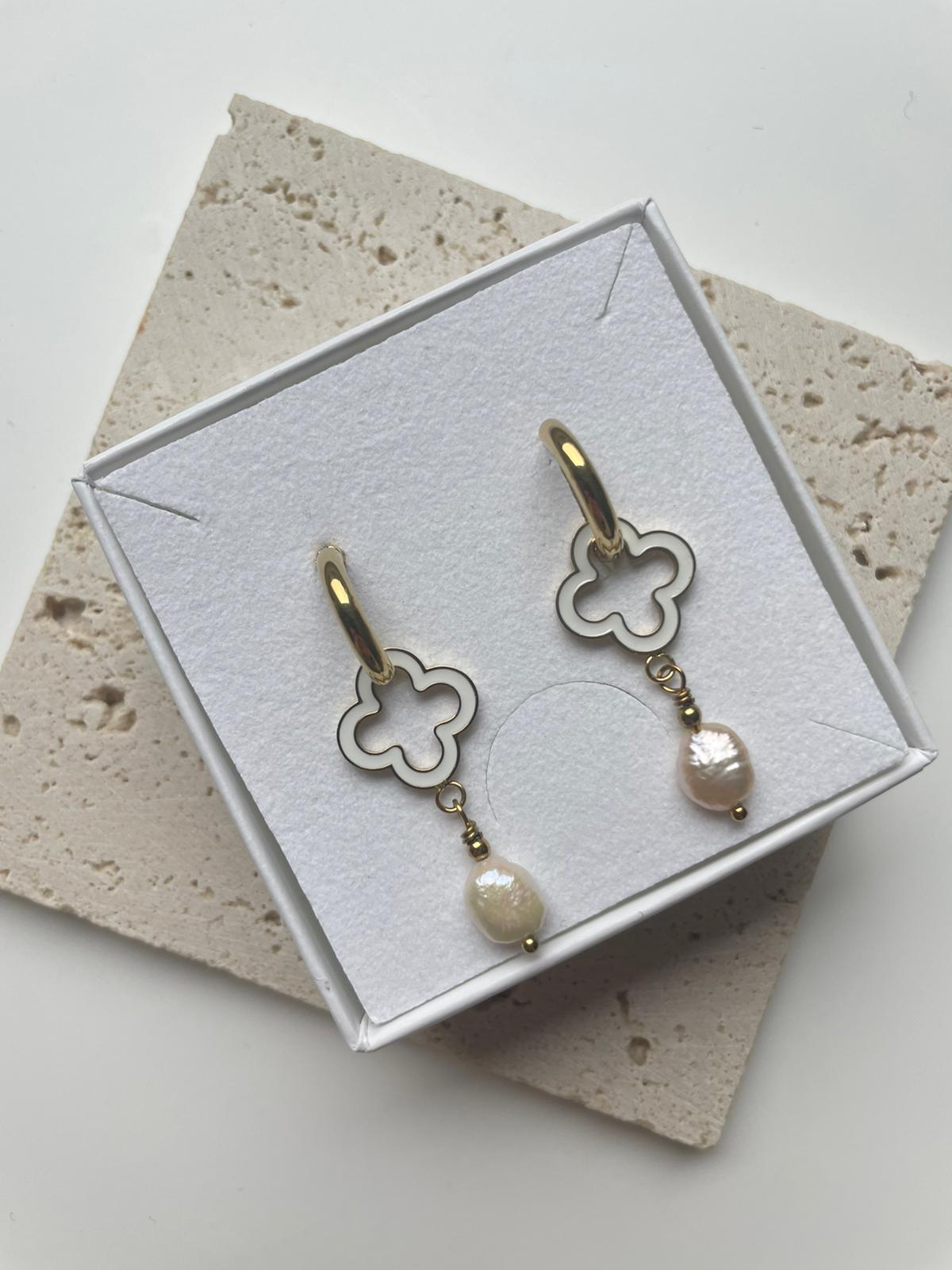 Ohrringe Clover Pearl