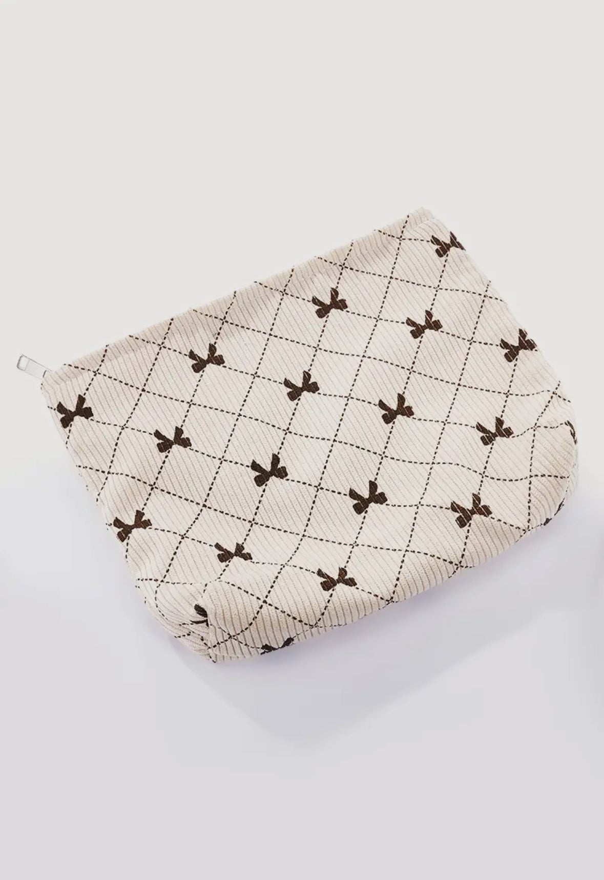 Cord Kosmetiktasche mit Schleifen - verschiedene Farben