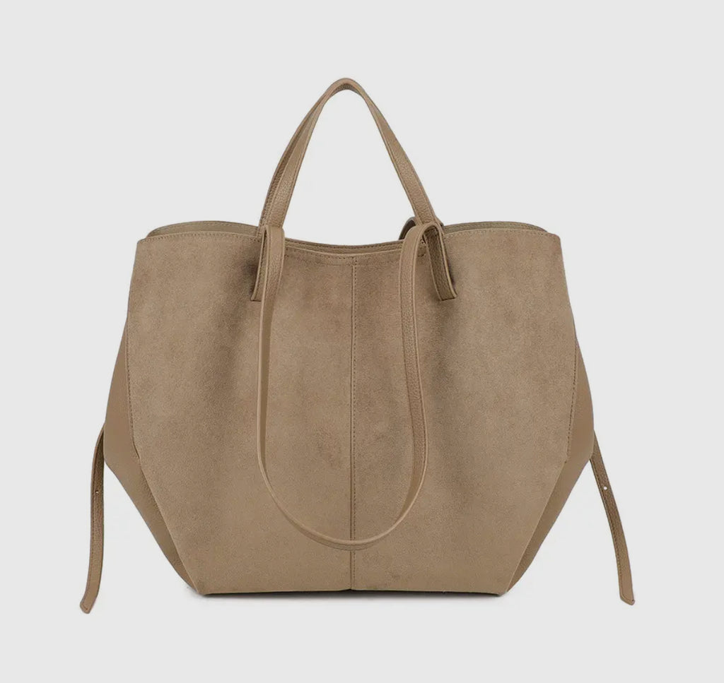 Tragetasche 'Elyssa' Wildleder & Lederoptik - verschiedene Farben