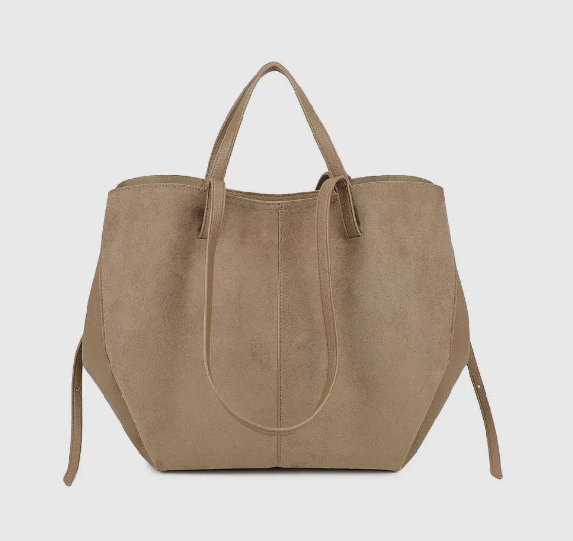 Tragetasche 'Elyssa' Wildleder & Lederoptik - verschiedene Farben