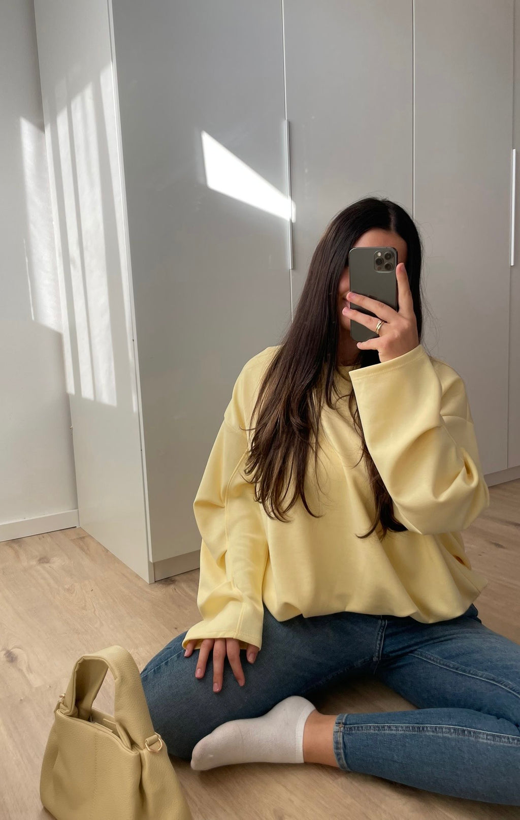 Lockeres Sweatshirt gerafft