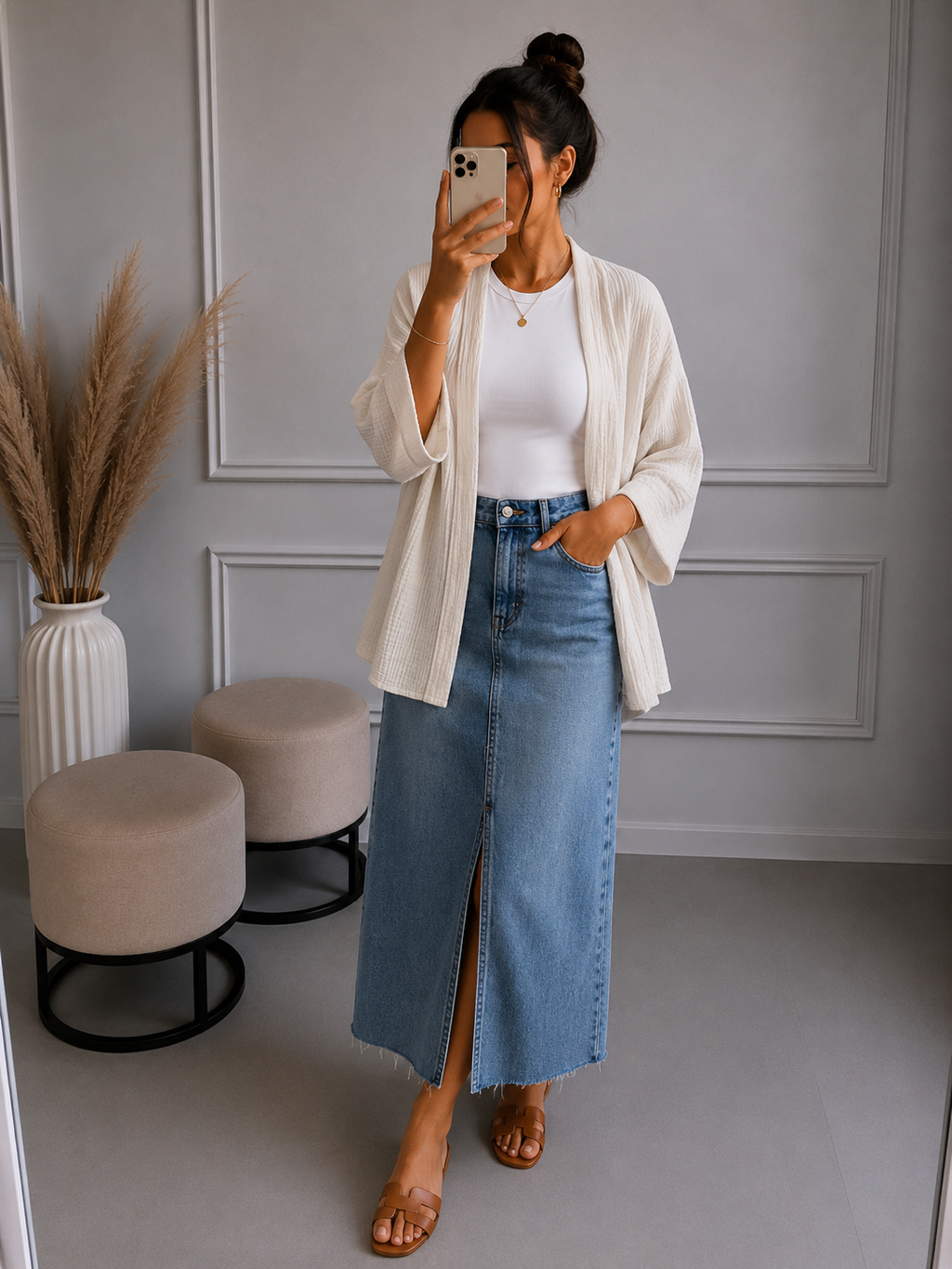 Musselin Cardigan vers. Farben