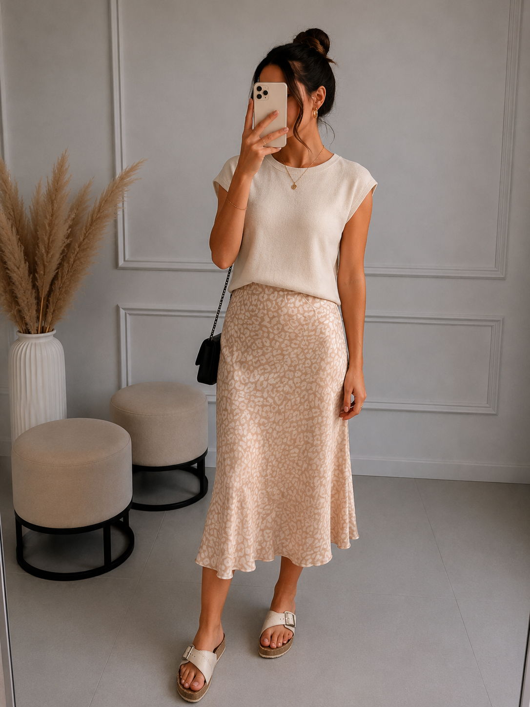 Satinrock Leo Midi versch. Farben