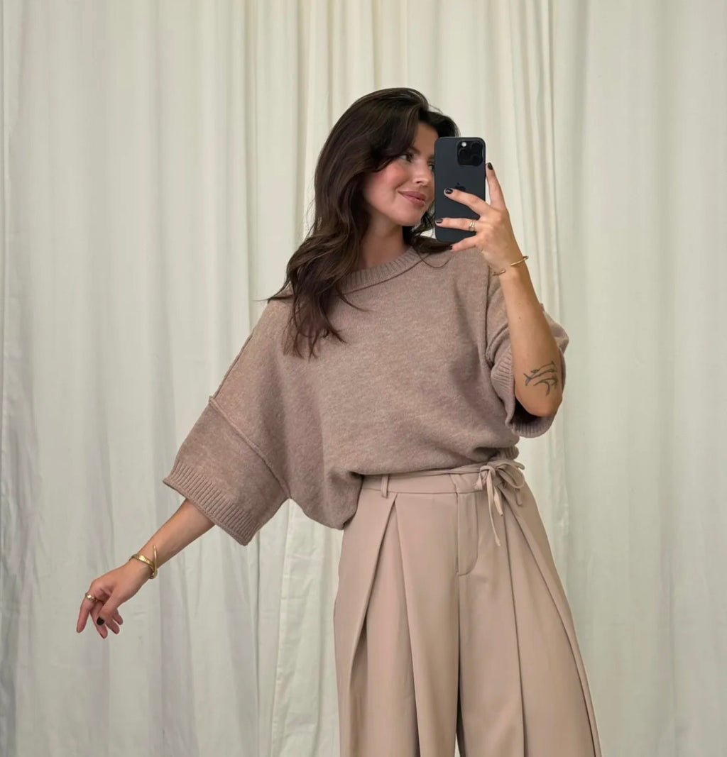 Kurzarm Strickpullover