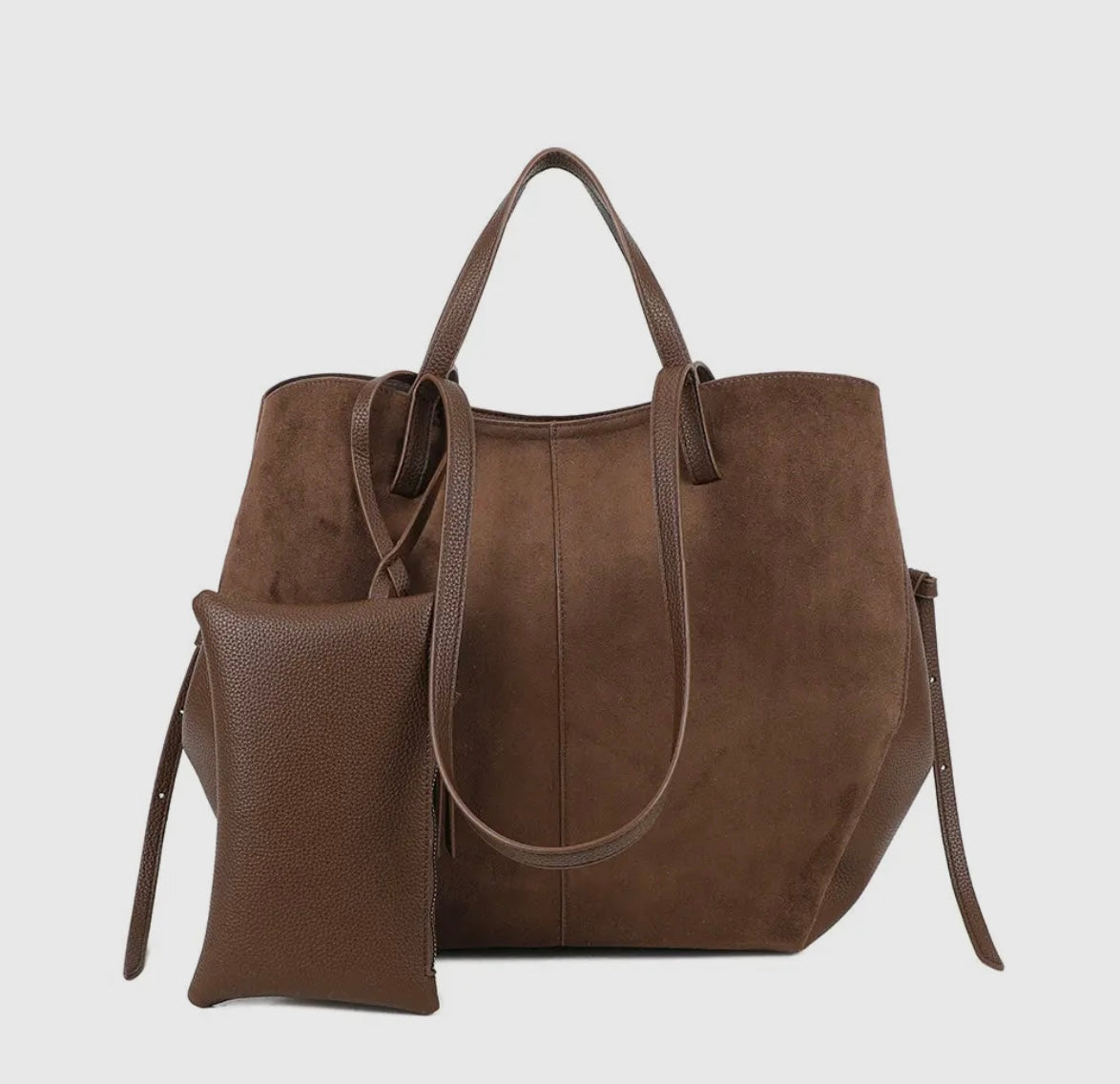 Tragetasche 'Elyssa' Wildleder & Lederoptik - verschiedene Farben