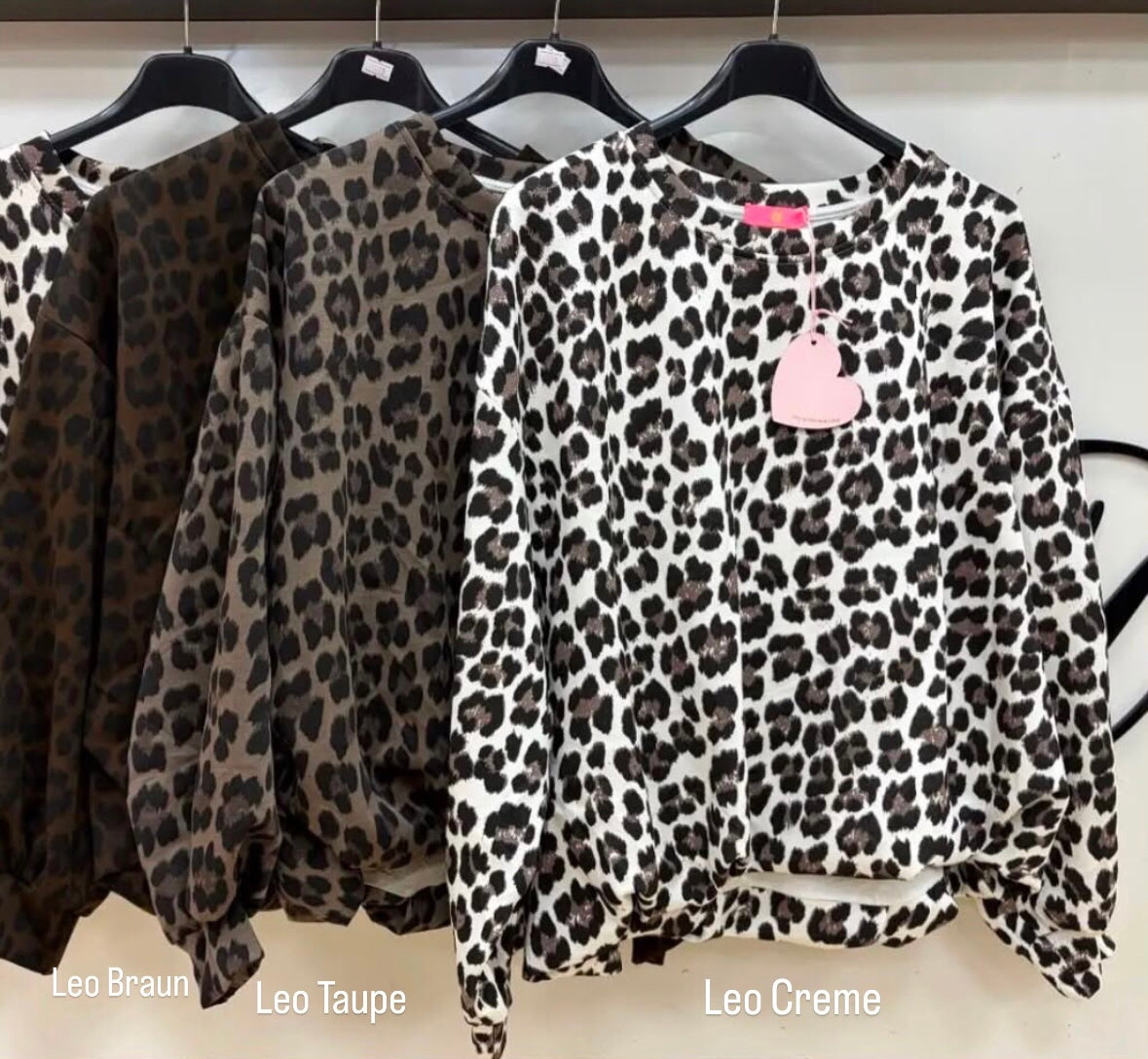 Lockeres Sweatshirt gerafft versch. Farben