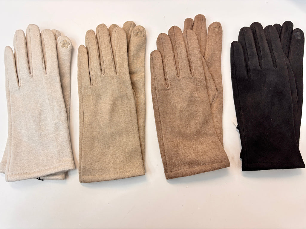 Handschuhe mit Touchfunktion in Wildlederoptik