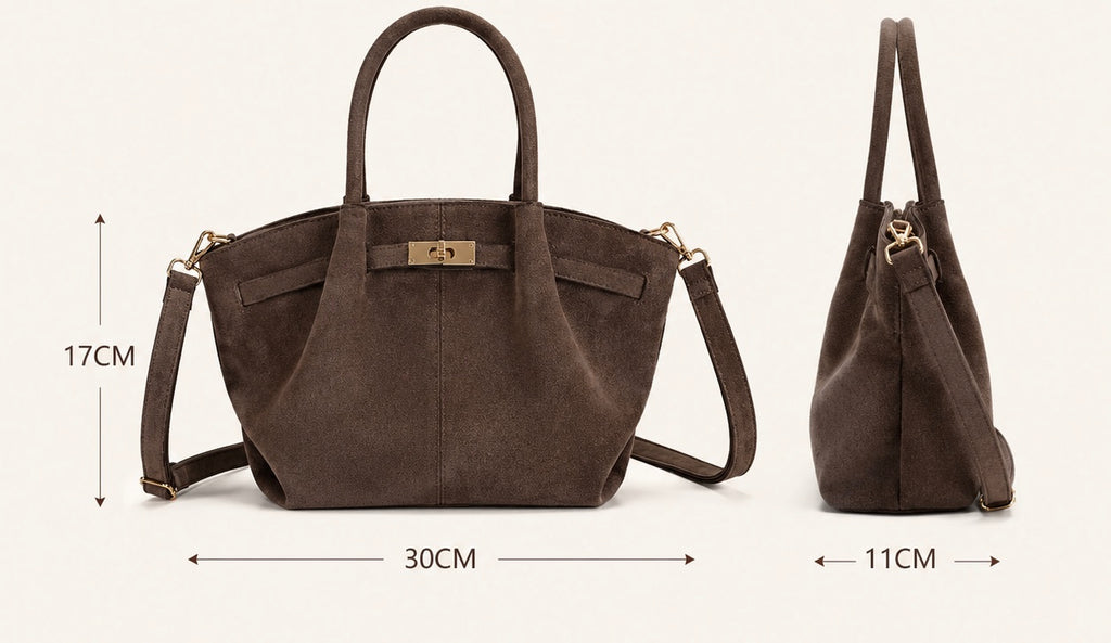 Tasche aus Wildlederimitat