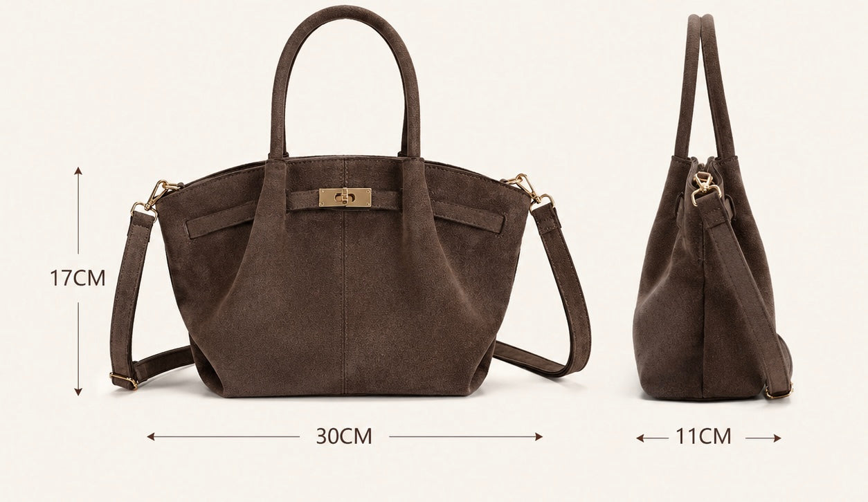 Tasche aus Wildlederimitat