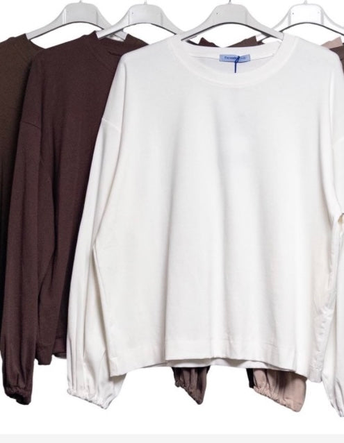 Oversize Longsleeve mit Bündchen am Ärmel