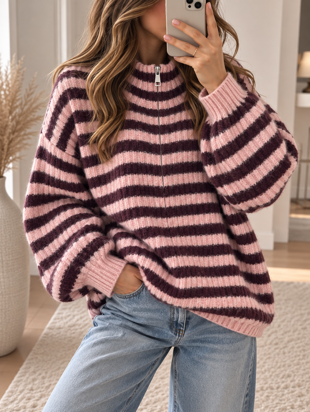 Strickjacke gestreift  - verschiedene Farben