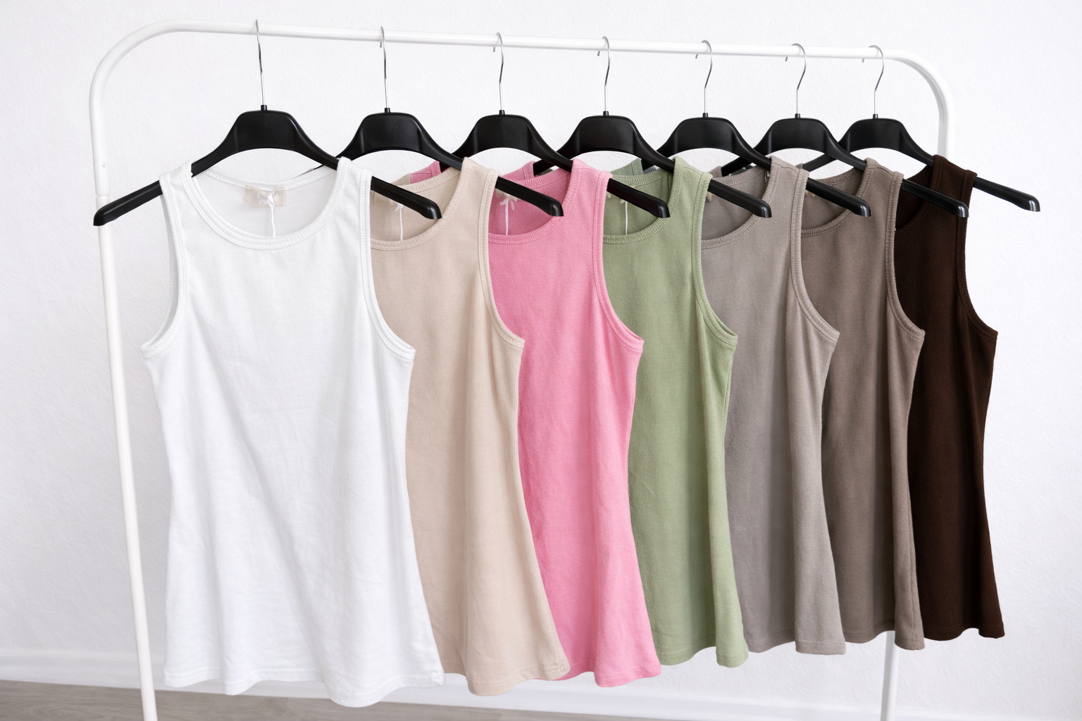 Basic Top gerippt  - verschiedene Farben