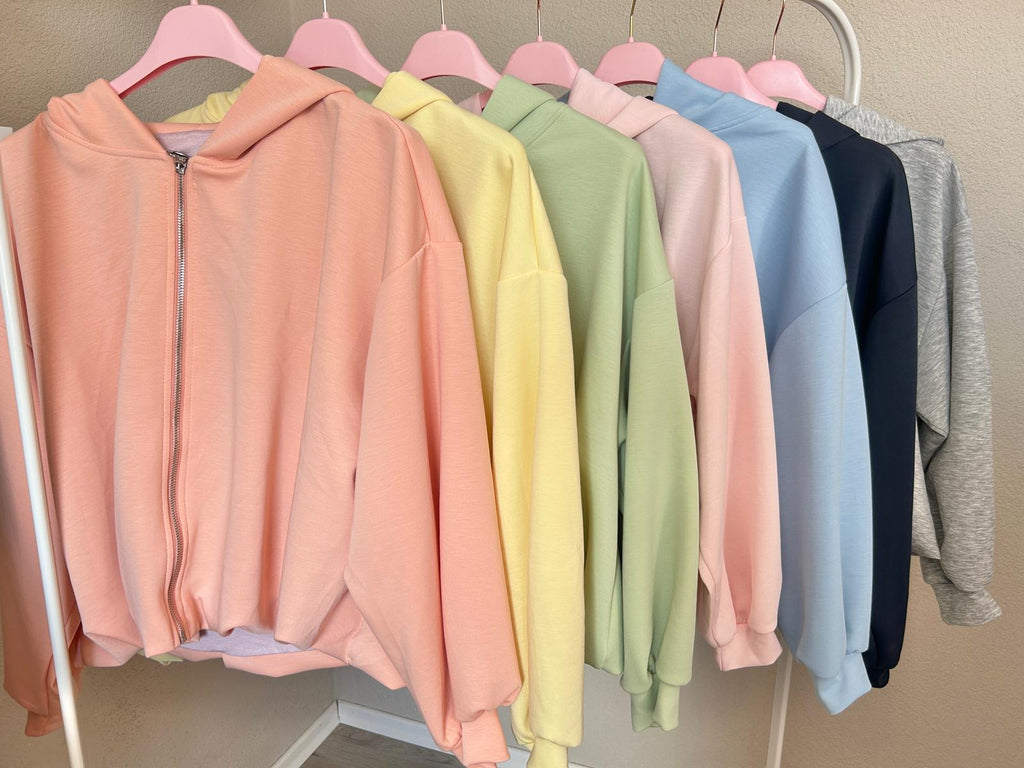 Sweatjacke gerafft