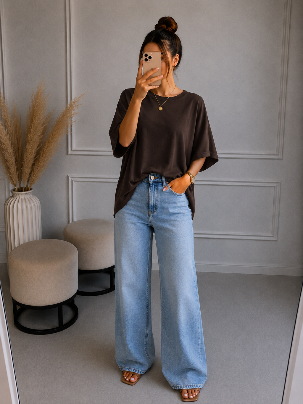 Oversized Strick T-Shirt