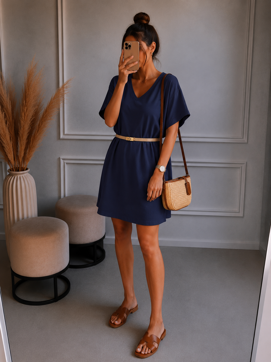 T-Shirt Kleid kurz versch. Farben