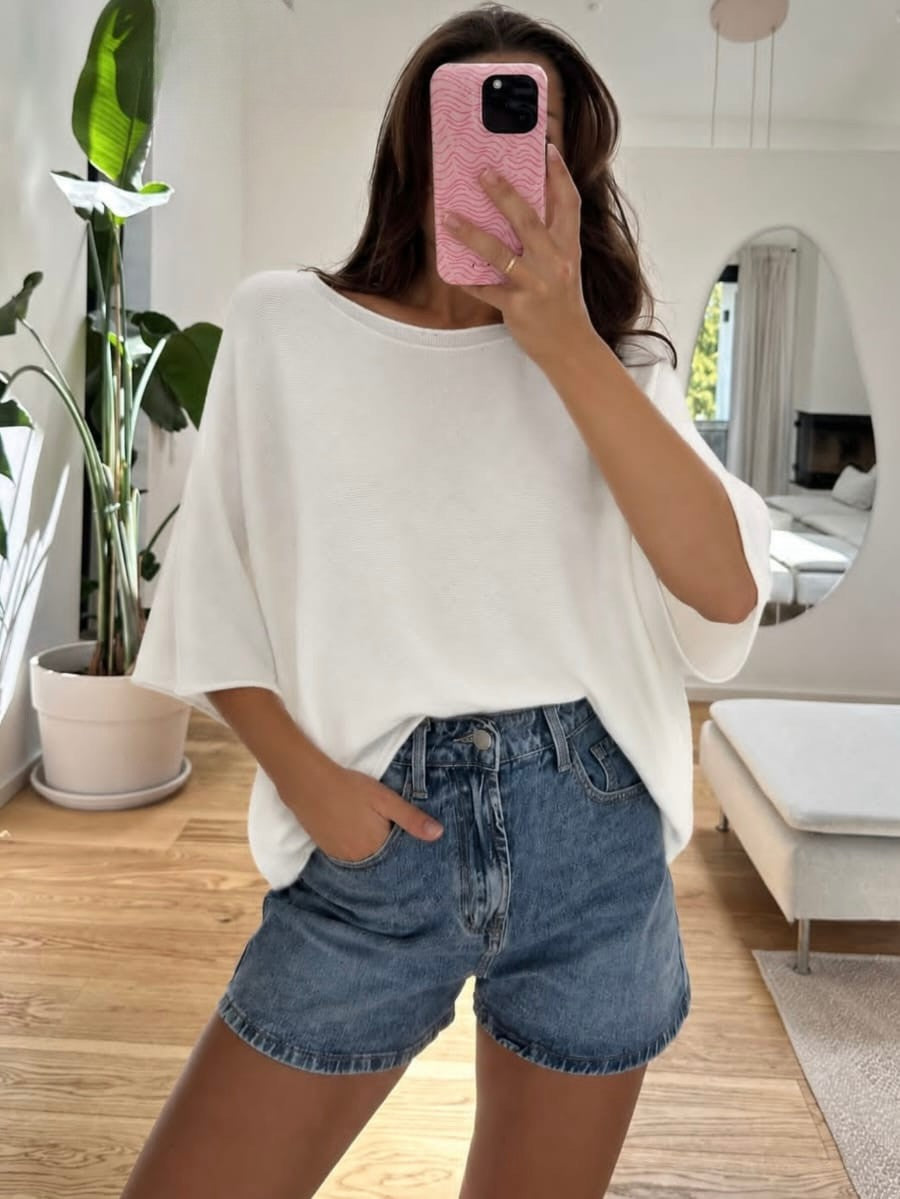 Oversized Strick T-Shirt