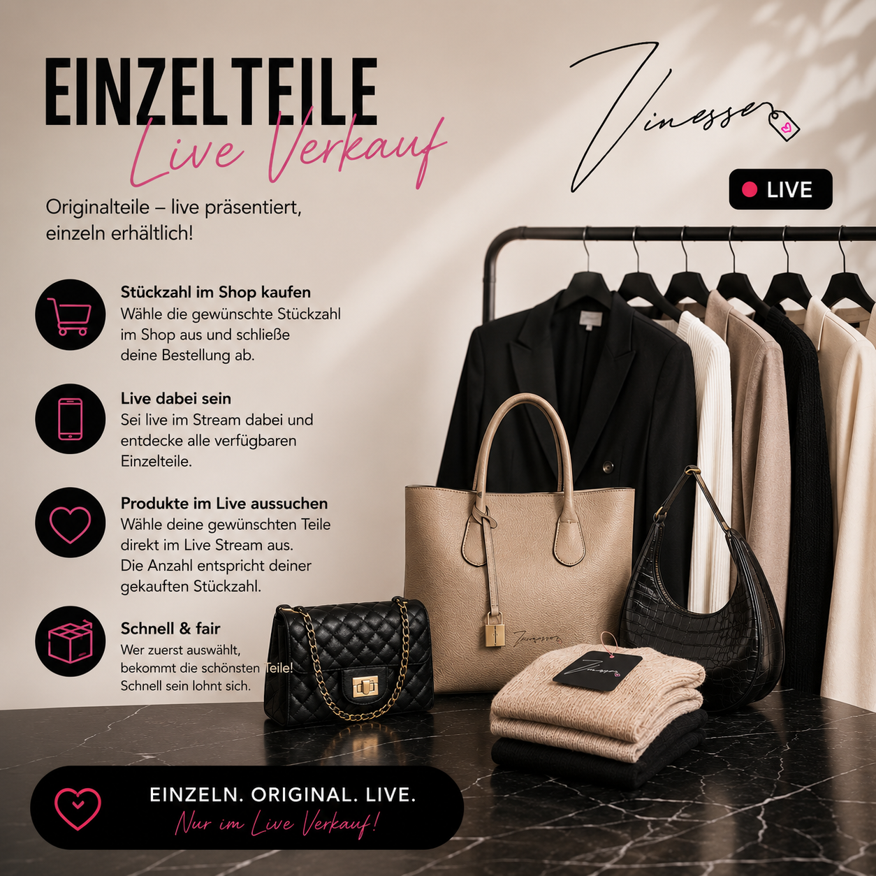 Einzelteil Live Verkauf