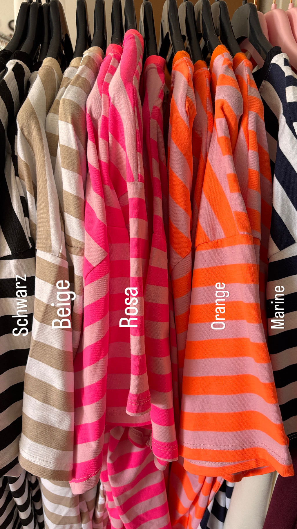 Streifen Shirt mit Schleife - verschiedene Farben